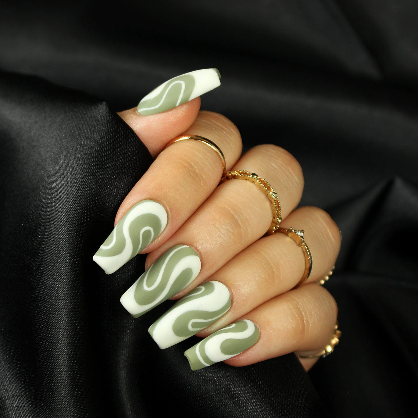 Sage Swirls Nail Bundle