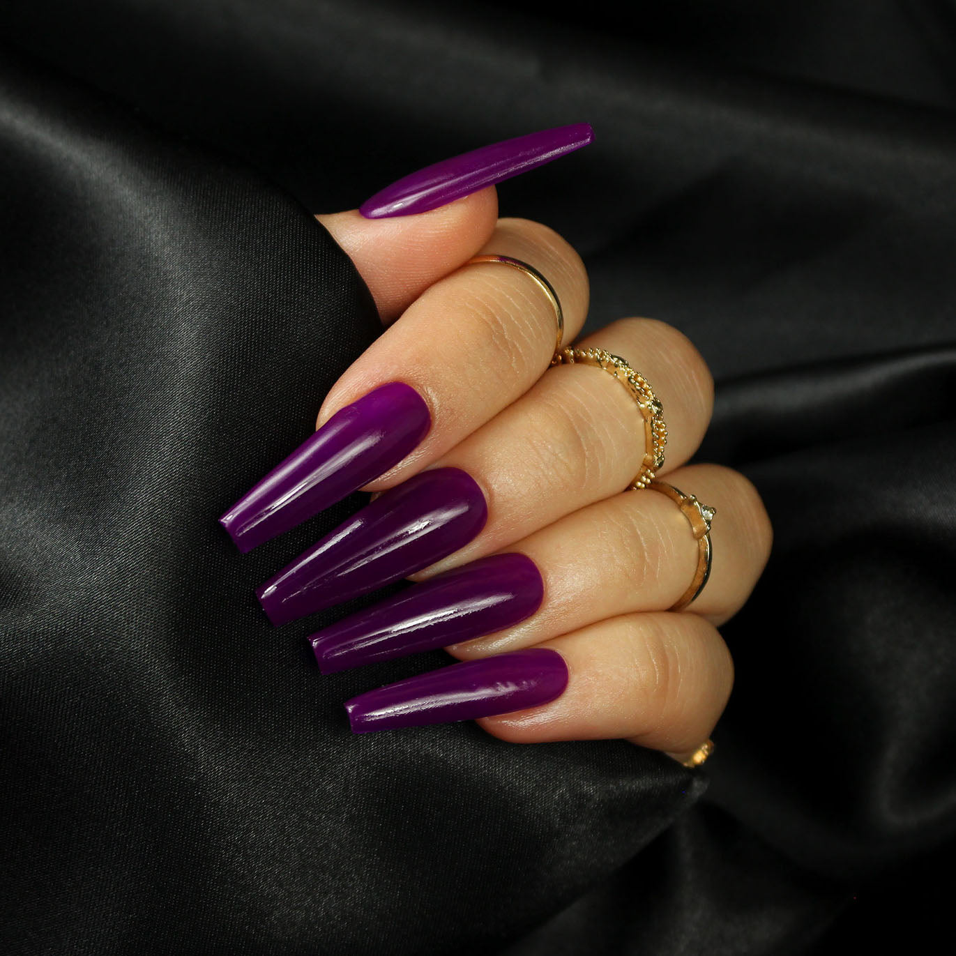 plum colored nail designs